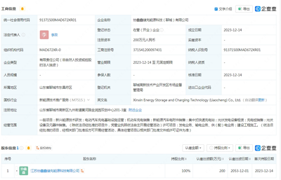 協(xié)鑫能科布局山東市場，在聊城成立新公司拓展機動車充電銷售業(yè)務